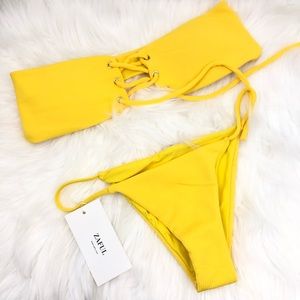 Zaful String Bandeau Bikini set